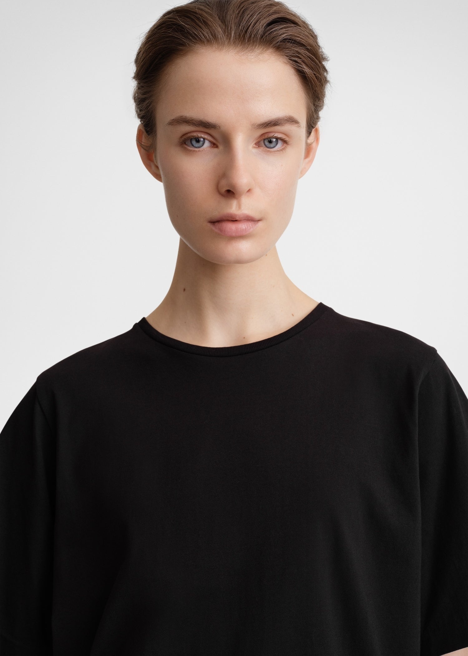 Oversized cotton tee black - 5