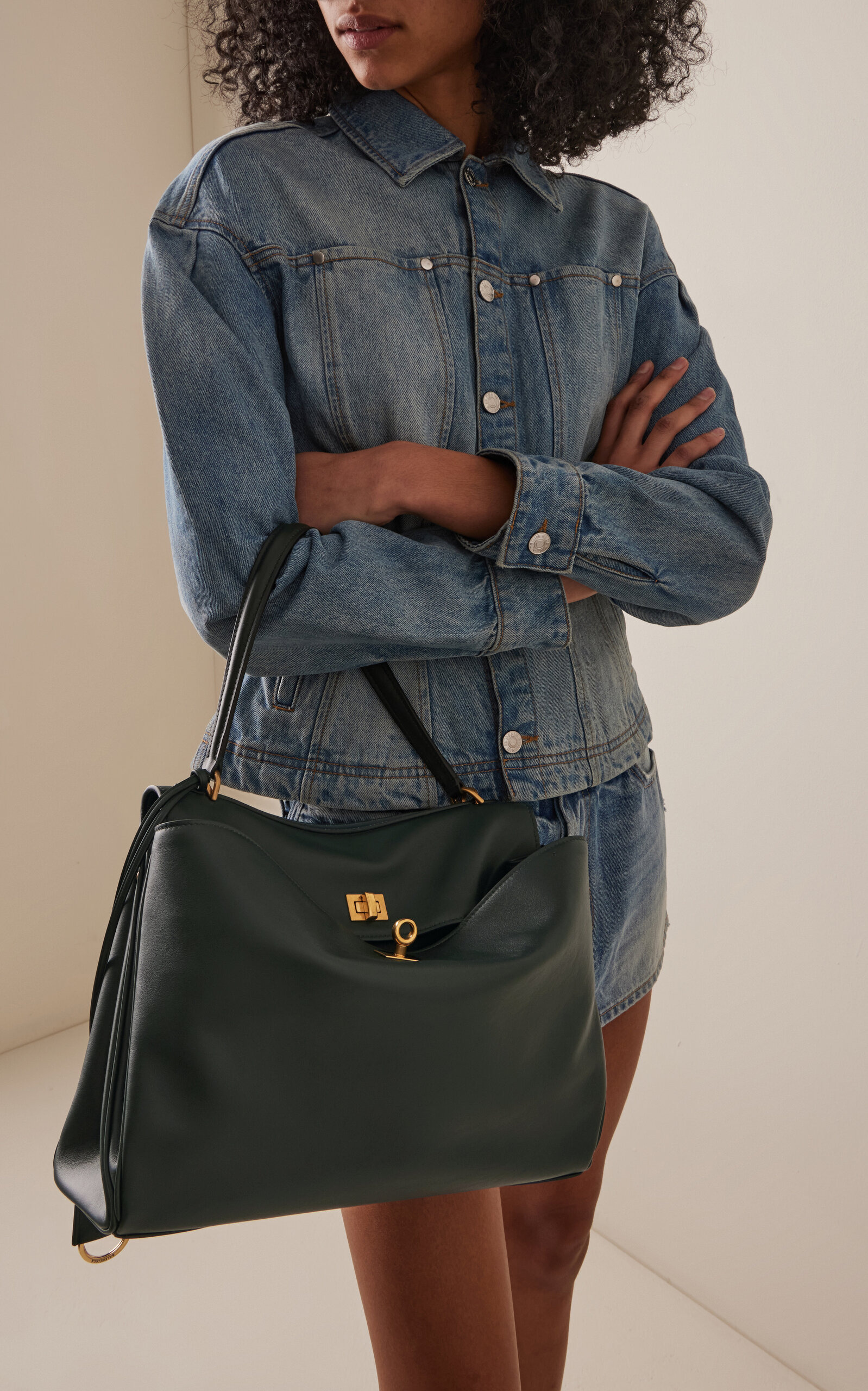Medium Rodeo Leather Top Handle Bag green - 2