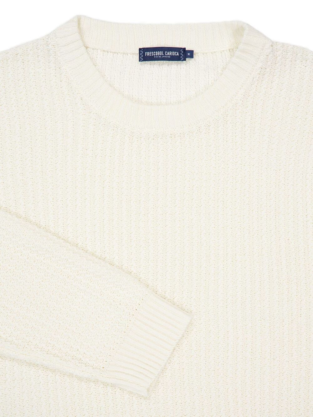 Jardim linen crew-neck sweater - 3