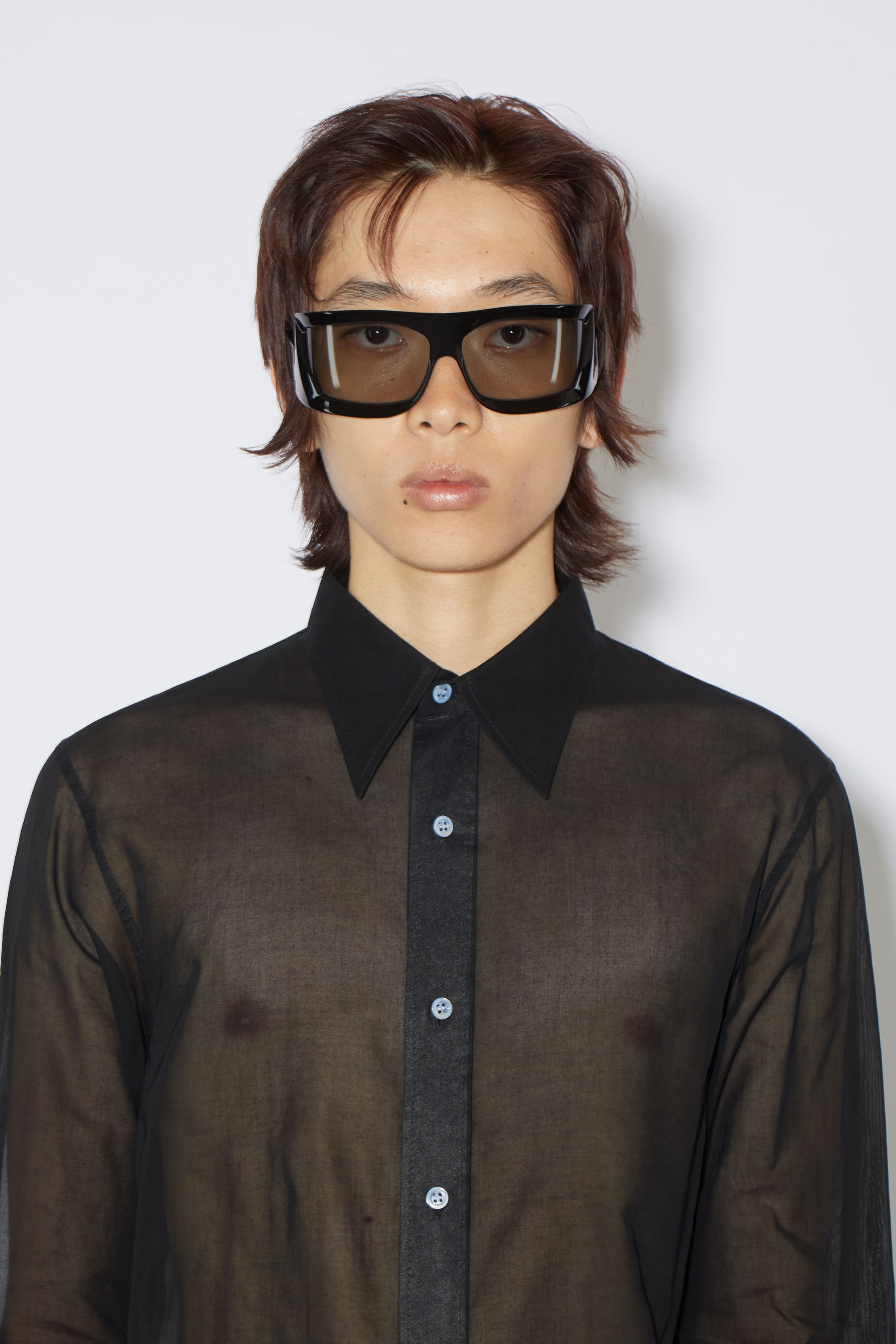 Button-up shirt - Black - 4