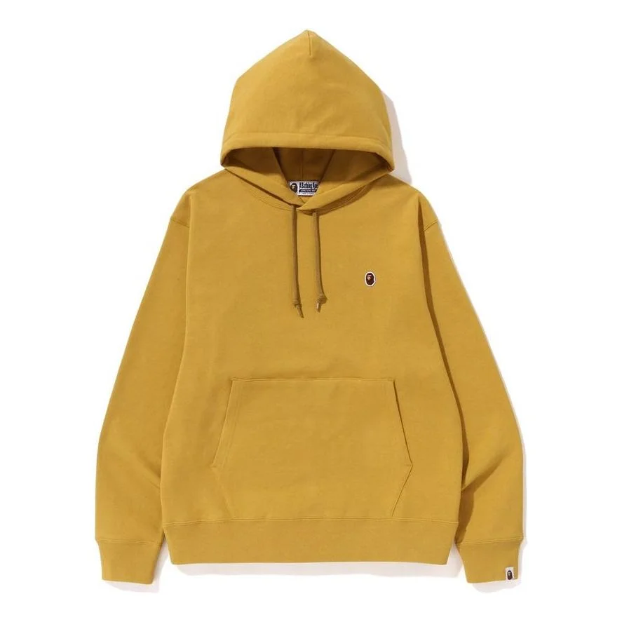 A Bathing Ape BAPE Ape Head One Point Relaxed Fit Pullover Hoodie 'Yellow' 1J30-114-014-YLW - 1