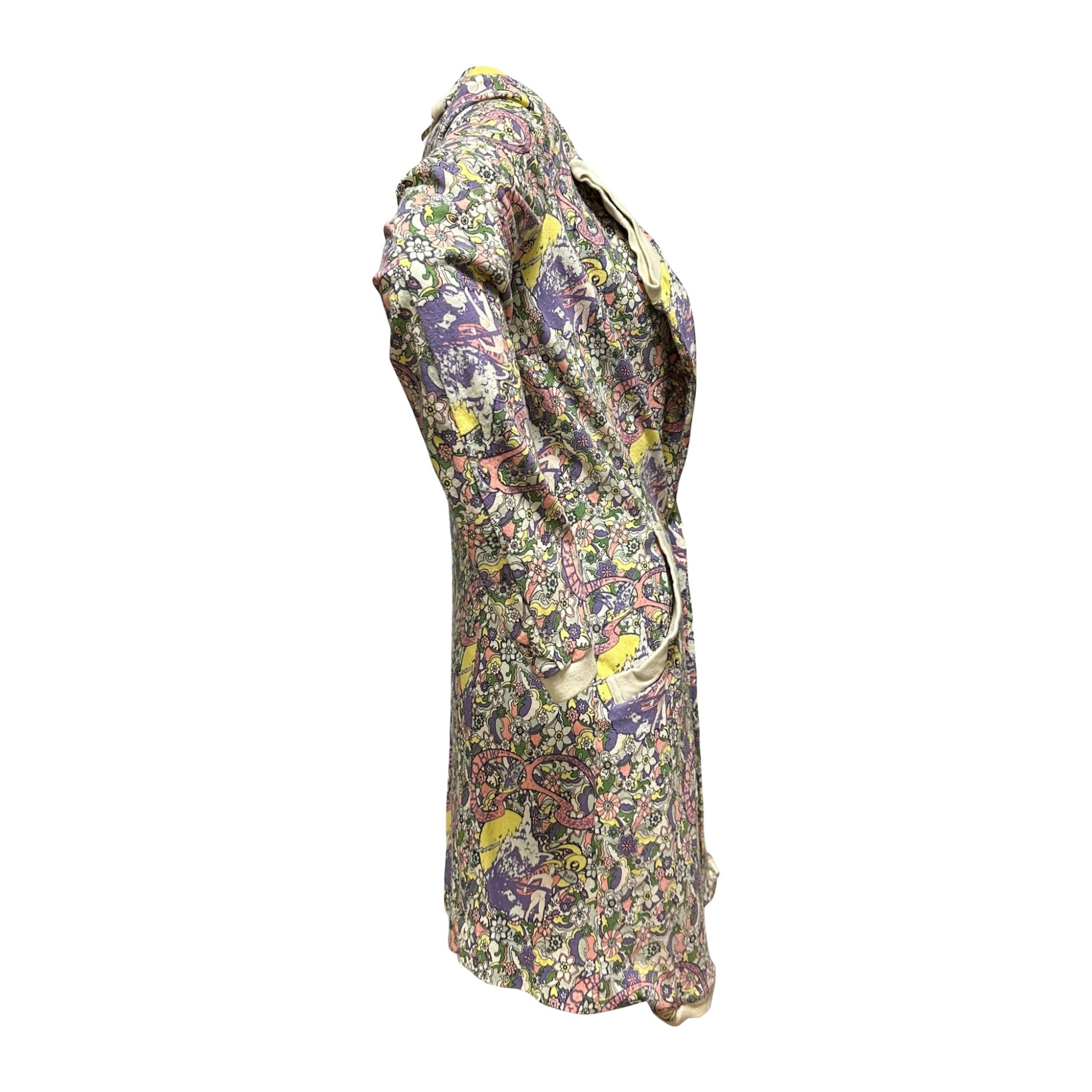 UNDERCOVER Spring Summer 2006 "T" Reconstructed Psychedelic Print T-Shirt Coat - 3