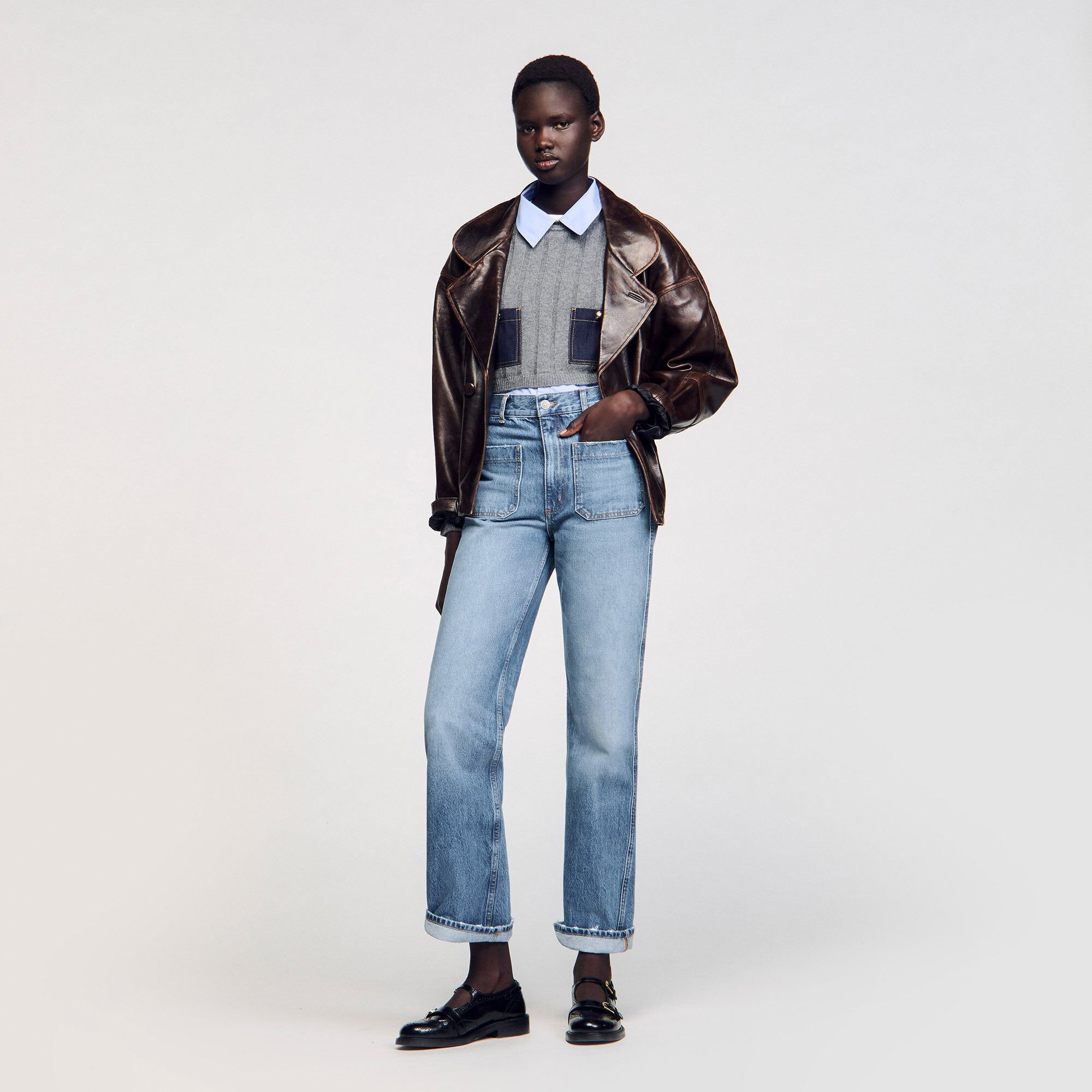 FLARED FADED JEANS - 2