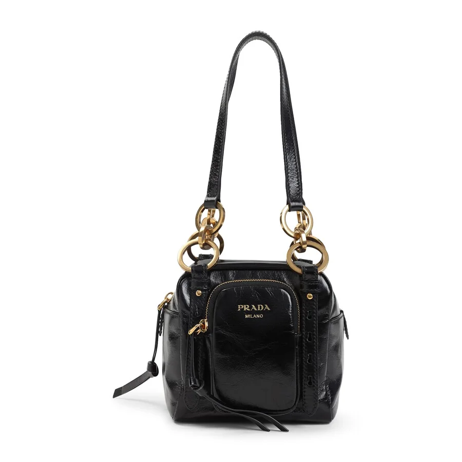 Black Mini Prada Dangle Handbag - 1