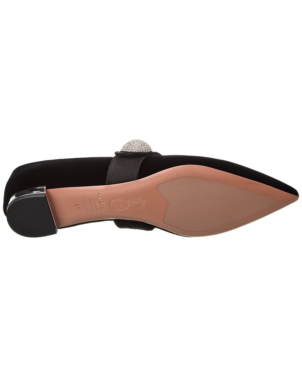Aquazzura Macron Velvet & Satin Flat - 4
