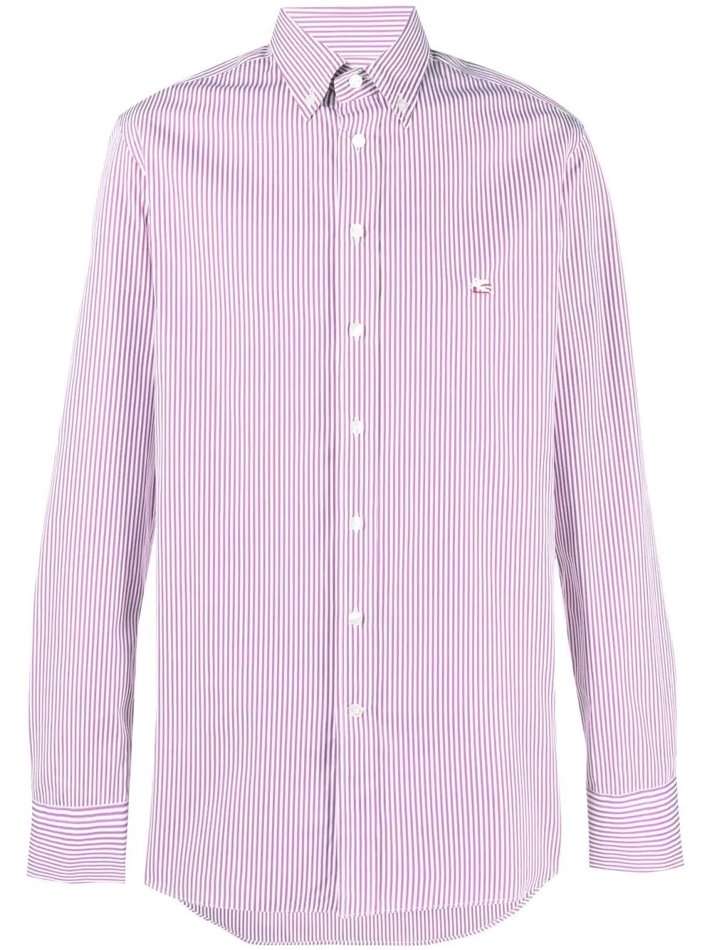 striped-button-down shirt - 1