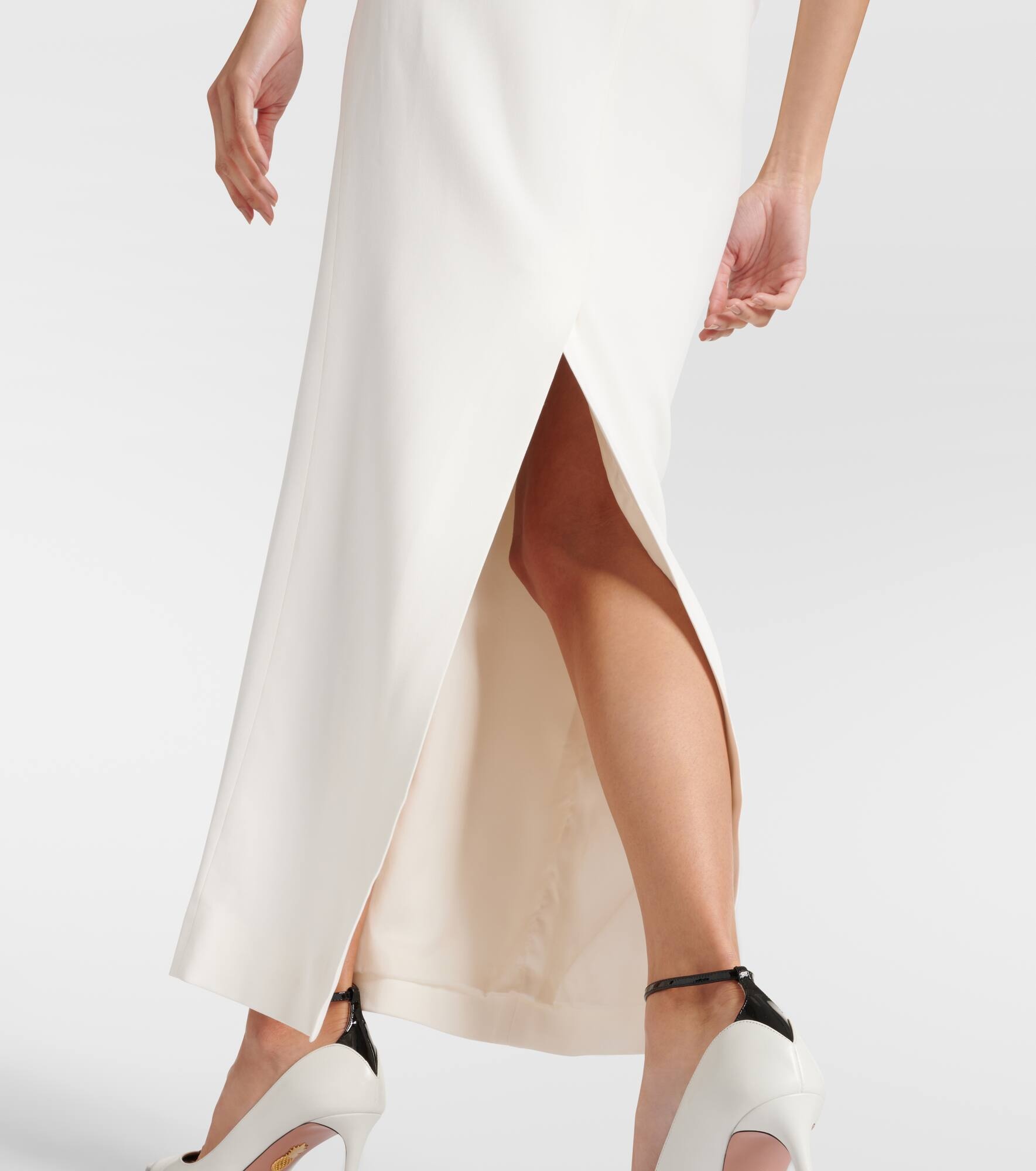 Organza-trimmed cady bustier gown - 6