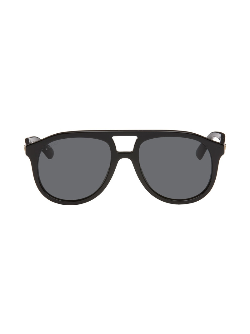 Black Aviator Sunglasses - 1
