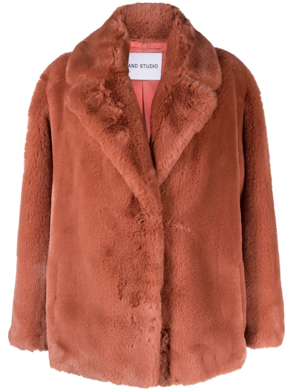 faux-fur notched-lapels jacket - 1