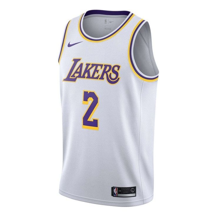 Nike NBA Basketball Jersey/Vest Los Angeles Lakers Lonzo Ball 2 White AA7101-100 - 1