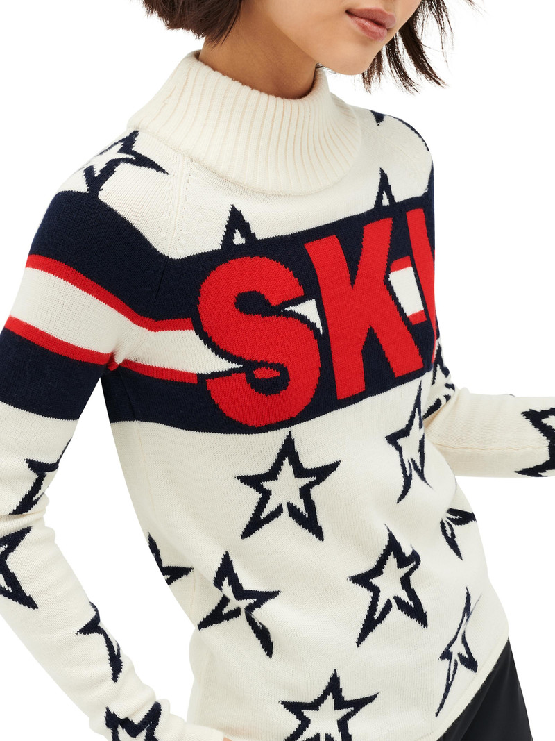 Women's Brixen Wool Sweater - Snow White 4