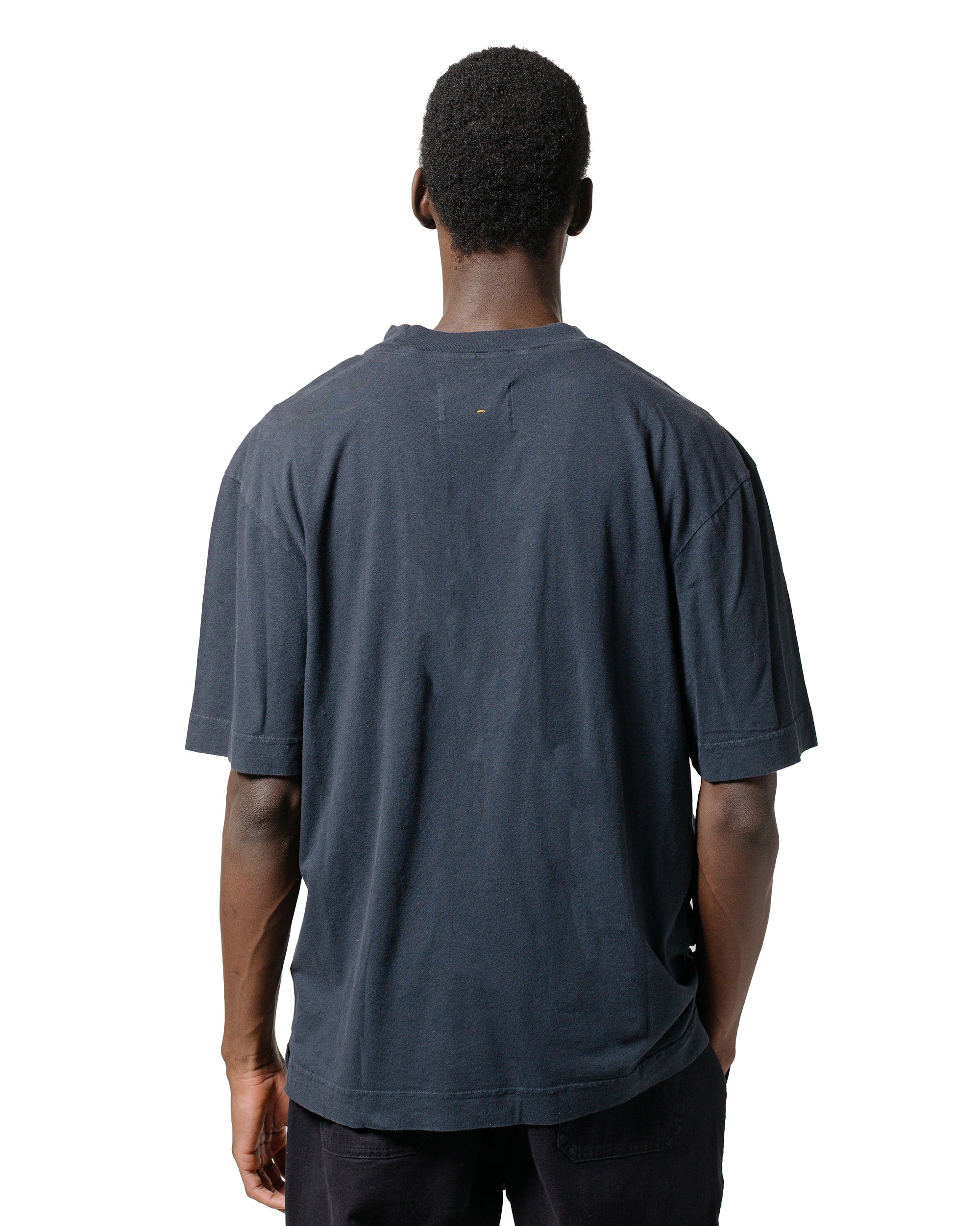 MHL Simple T-Shirt Organic Cotton Linen Jersey Navy - 3