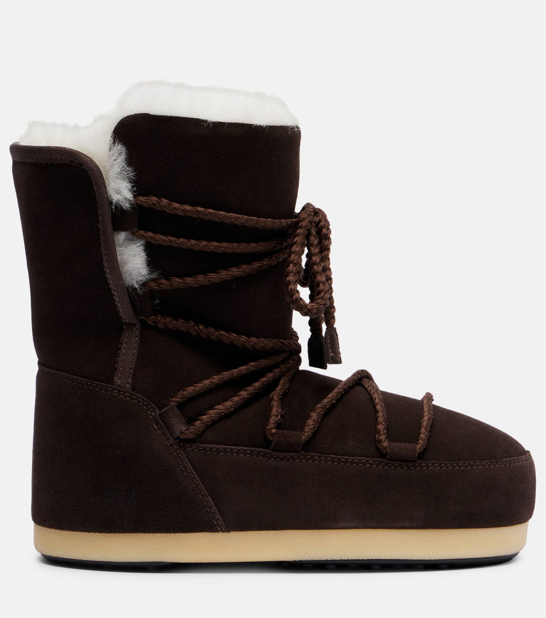 EVX shearling-lined suede snow boots - 4