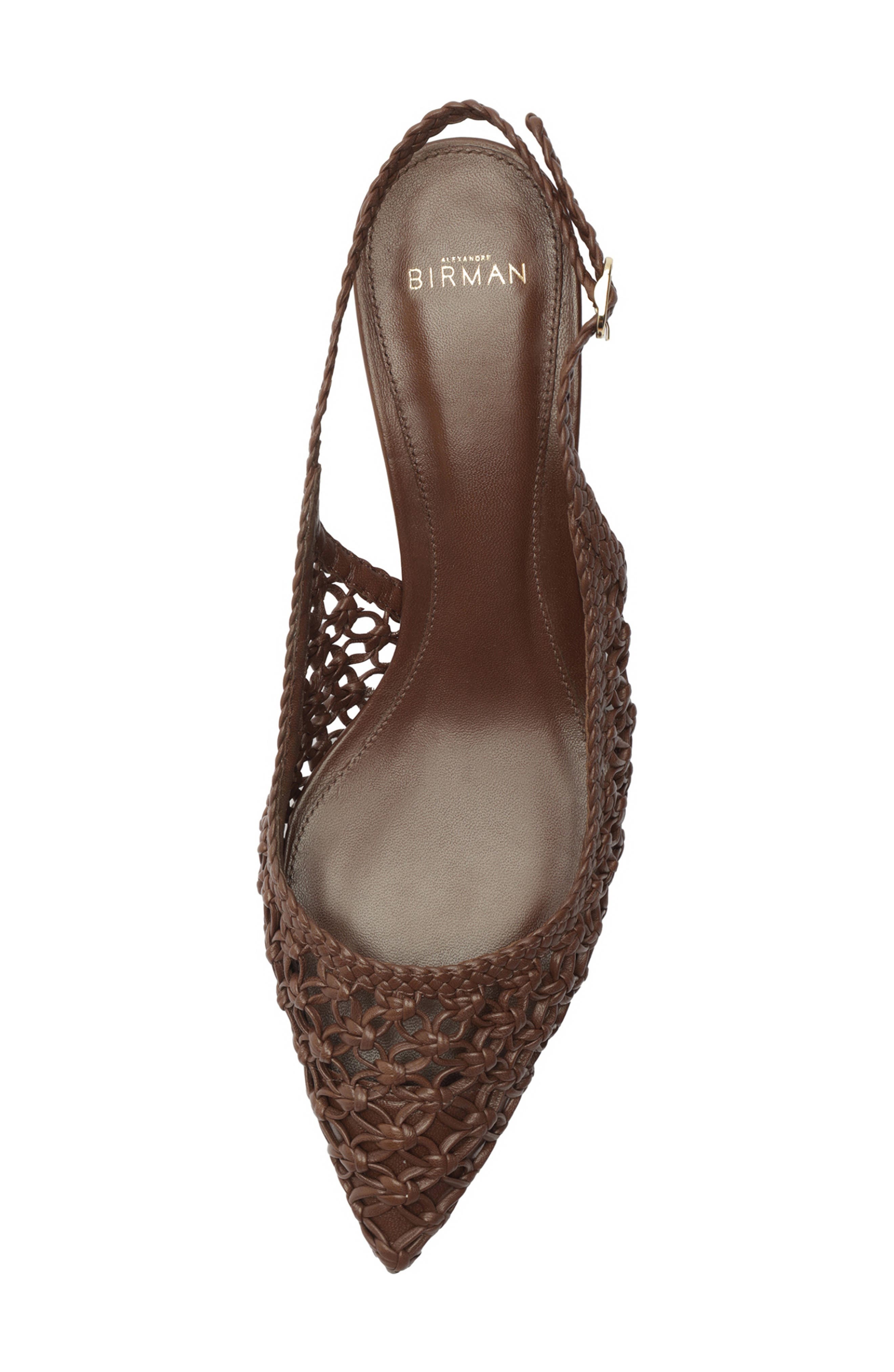 Alexandre Birman Jane Tresse Pointed Toe Slingback Pump in Rich Brown at Nordstrom - 5