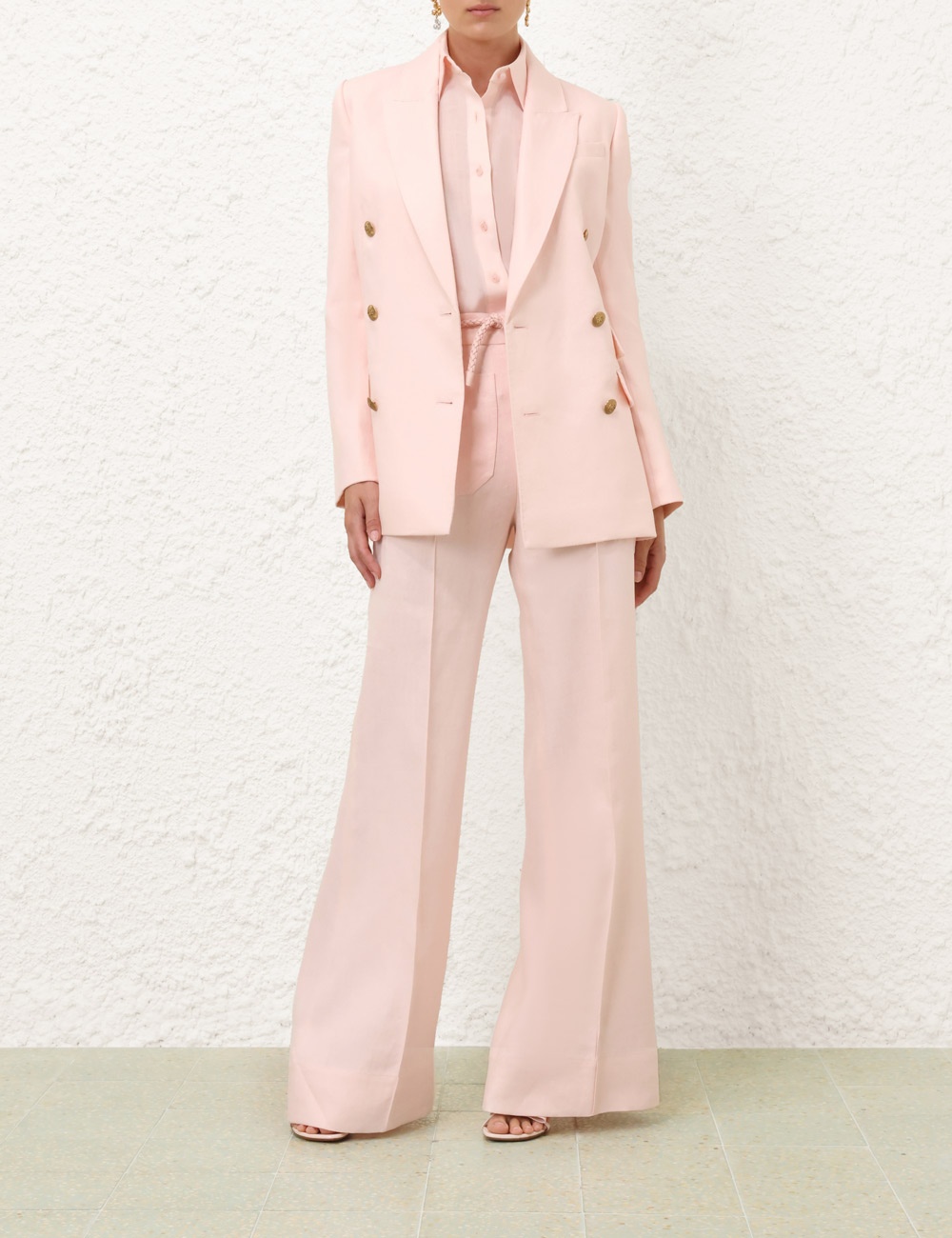 【Zimmermann】CRUSH LINEN FLARE PANT ベルト付 フレアパンツ Zimmermann Crush Linen Belted Flare Pants | Saks Fifth Avenue