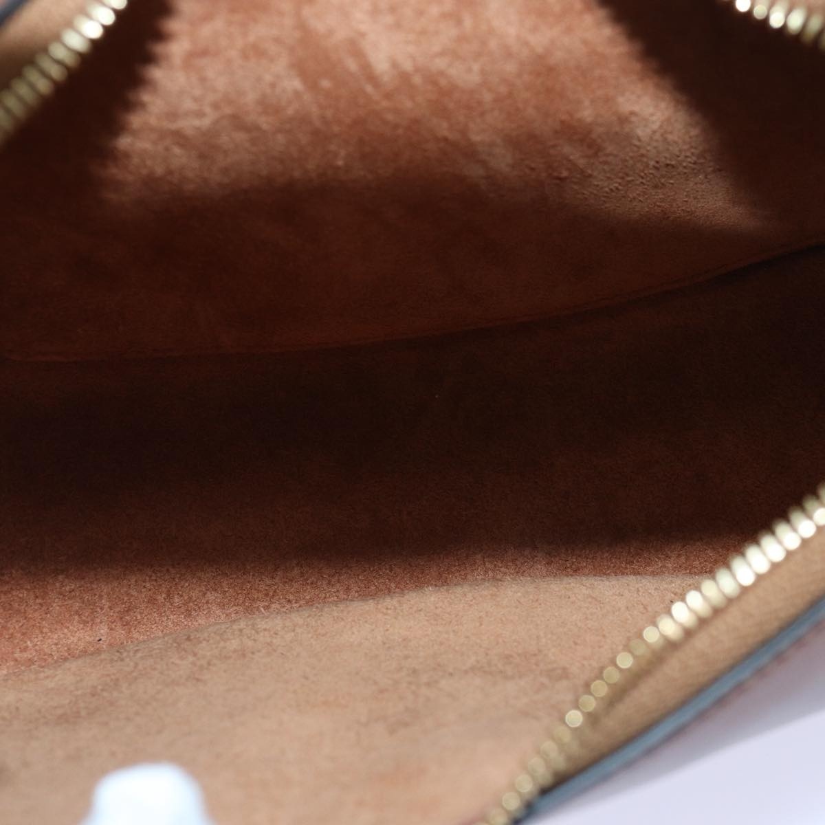 CELINE Triomphe Hand Bag Leather Brown Gold - 11