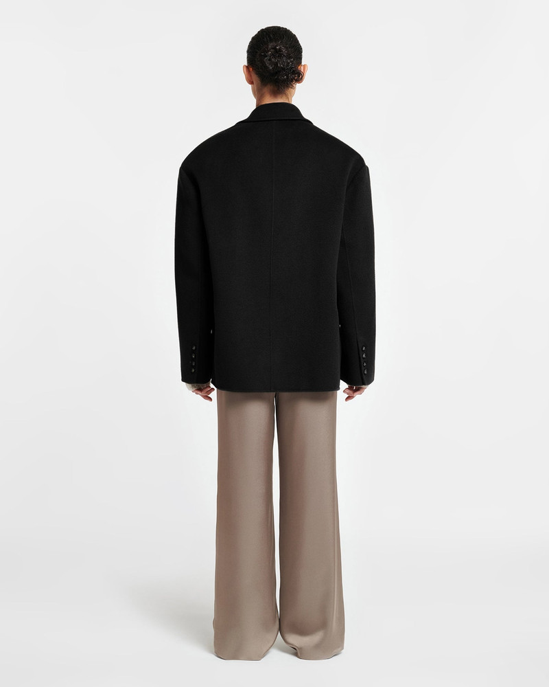 Double Wool And Silk Blend Boxy Blazer 4