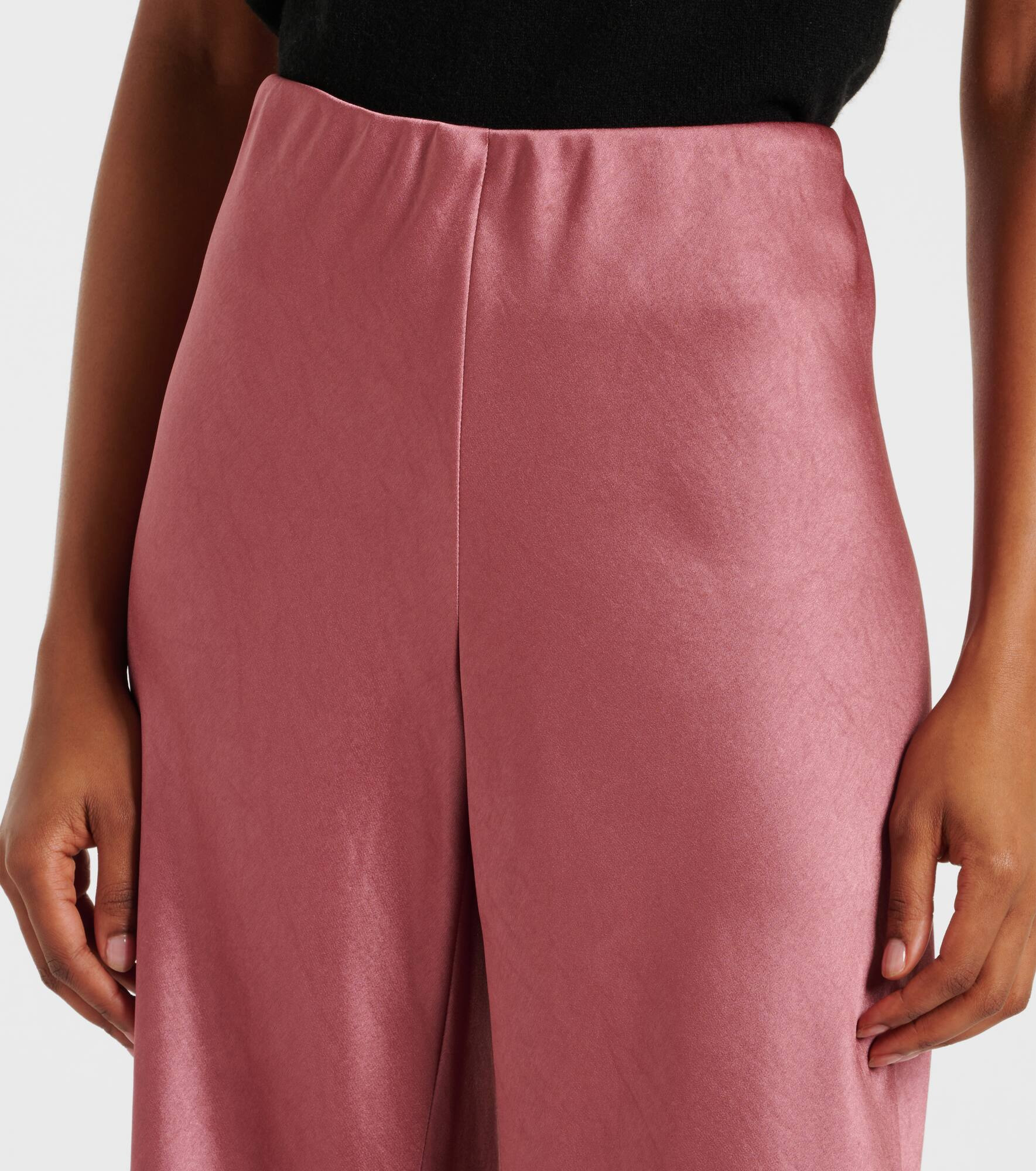 Satin wide-leg pants - 4