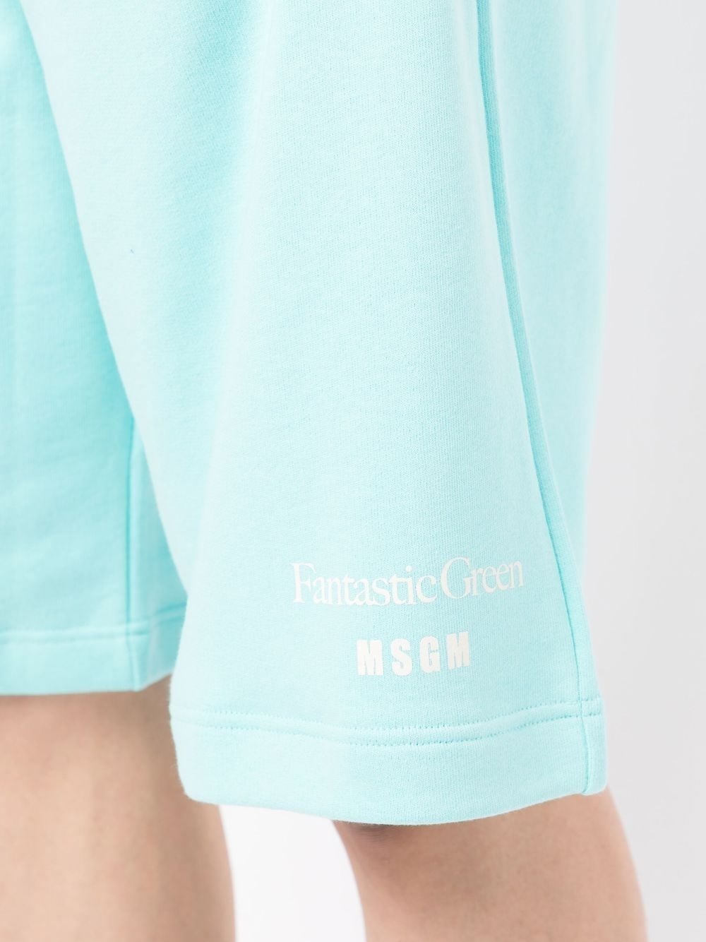 logo patch track shorts - 5