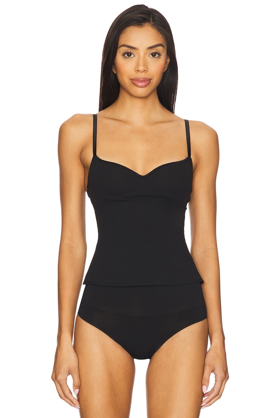 Scooped Neck Built-in Bra Cami - 2