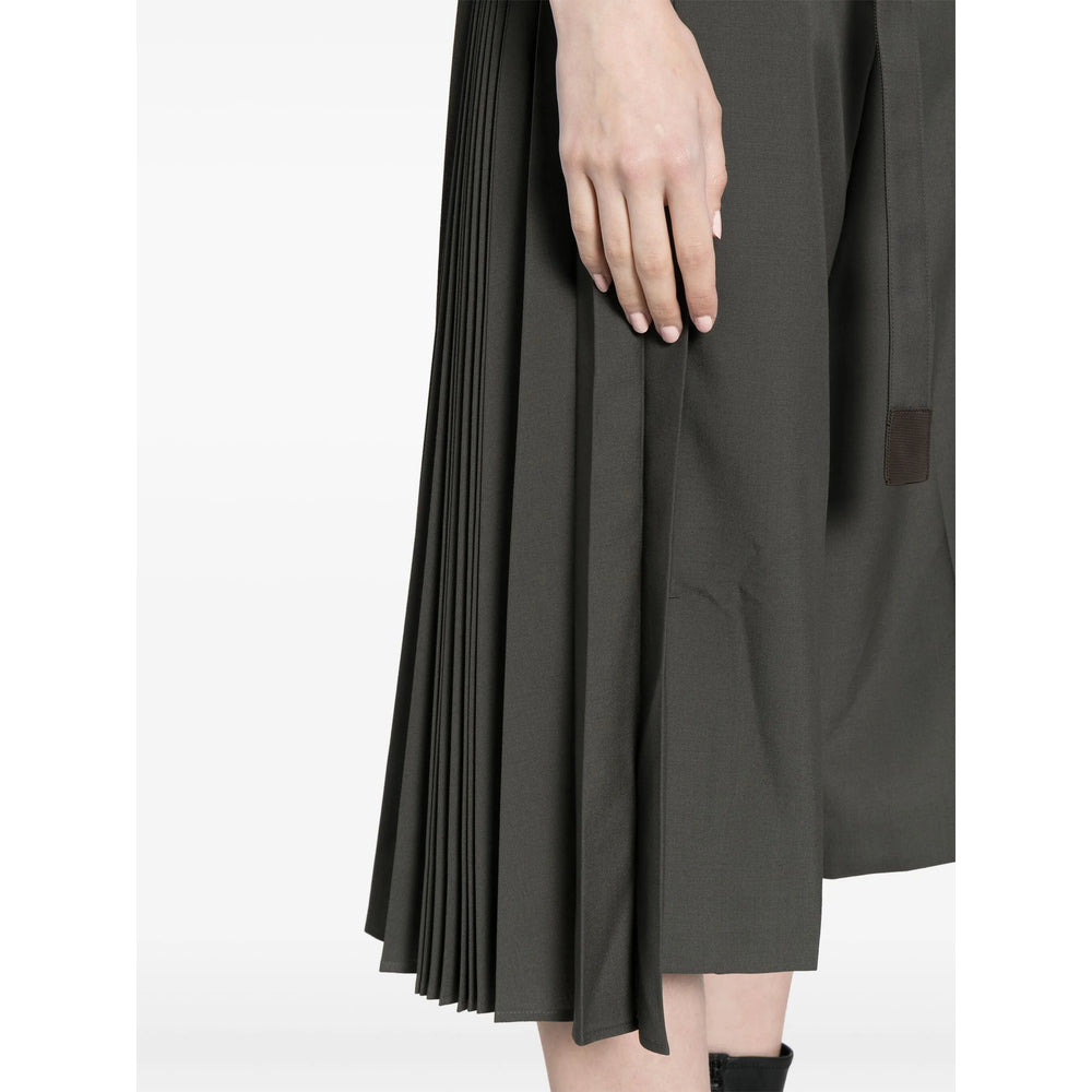 Sacai Green Trousers - Cropped Trousers Women - 2