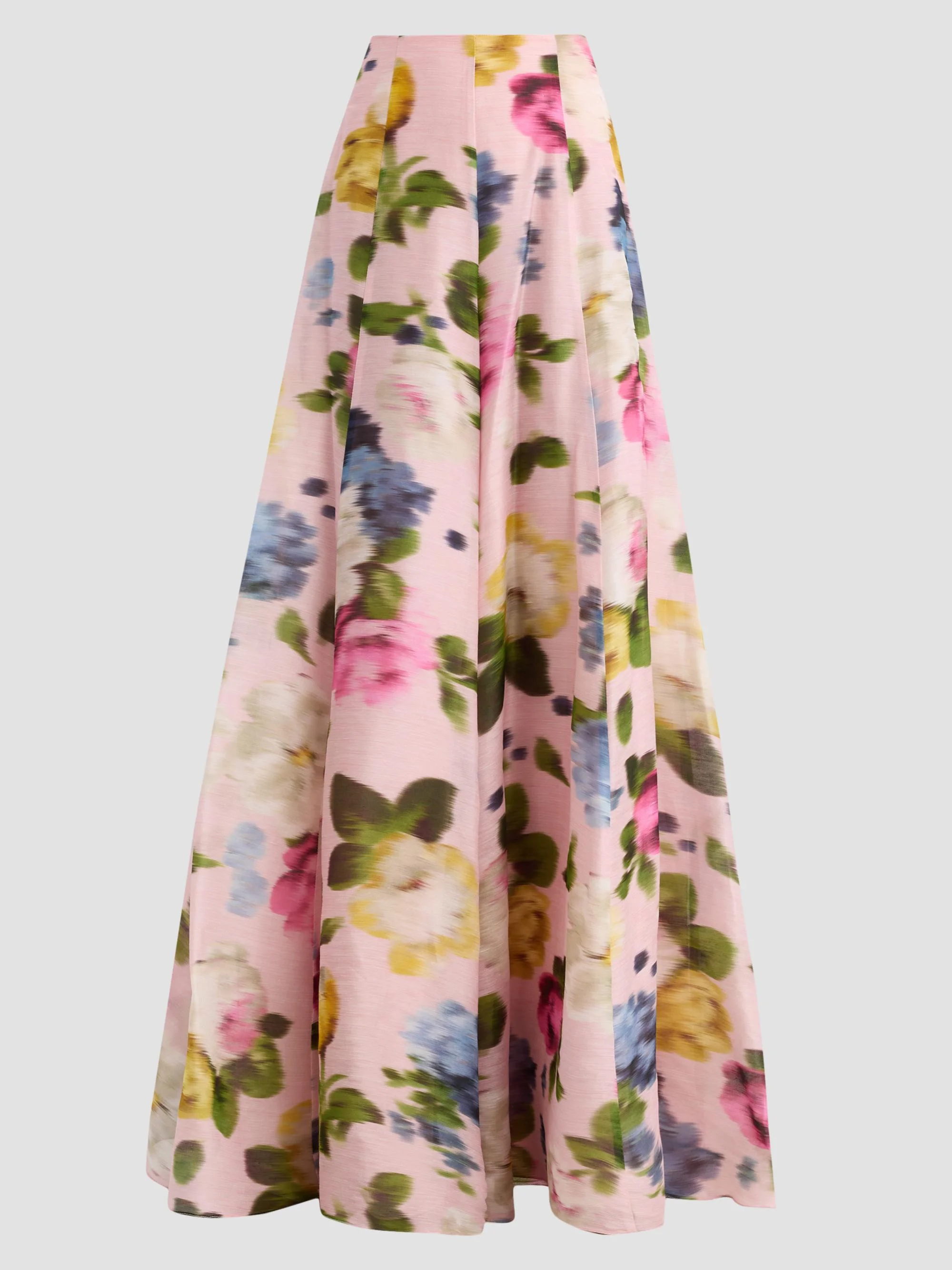 Women's Iris Blurred Floral Linen-Silk Pants - Rosewater Multi - 1