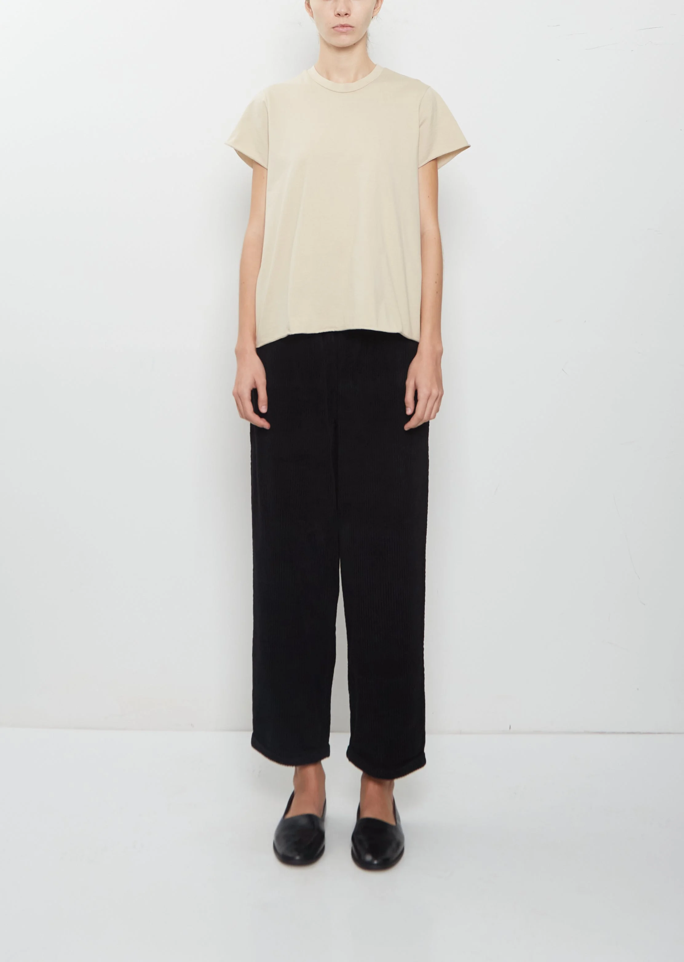 Paride Velluto Cotton Pant — Black - 1