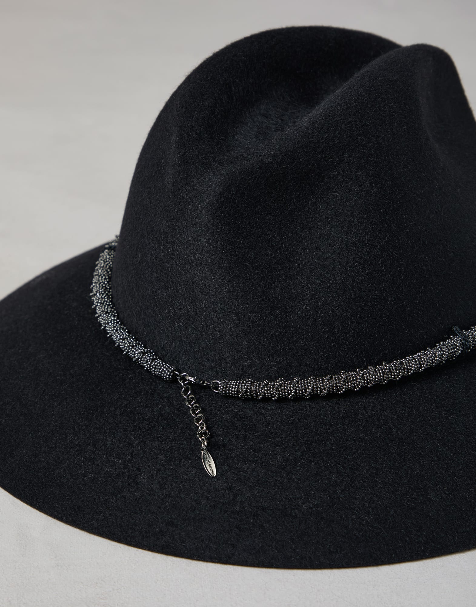 Felt fedora with precious braided band - 2