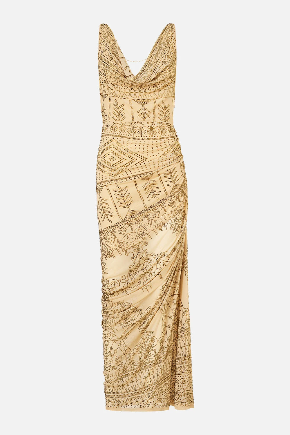 DRAPED CHAIN BACK JERSEY DRESS A MEETING OF MASTERPIECES - 1