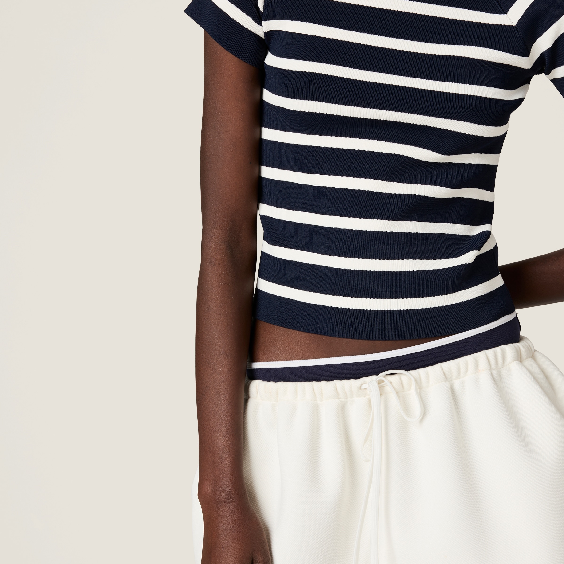 Striped mock turtleneck sweater - 5