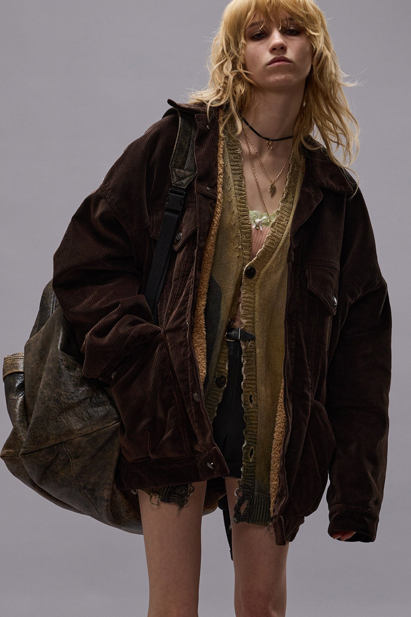 LACEY TRUCKER JACKET - DARK CHOCOLATE CORDUROY - R13 - 2