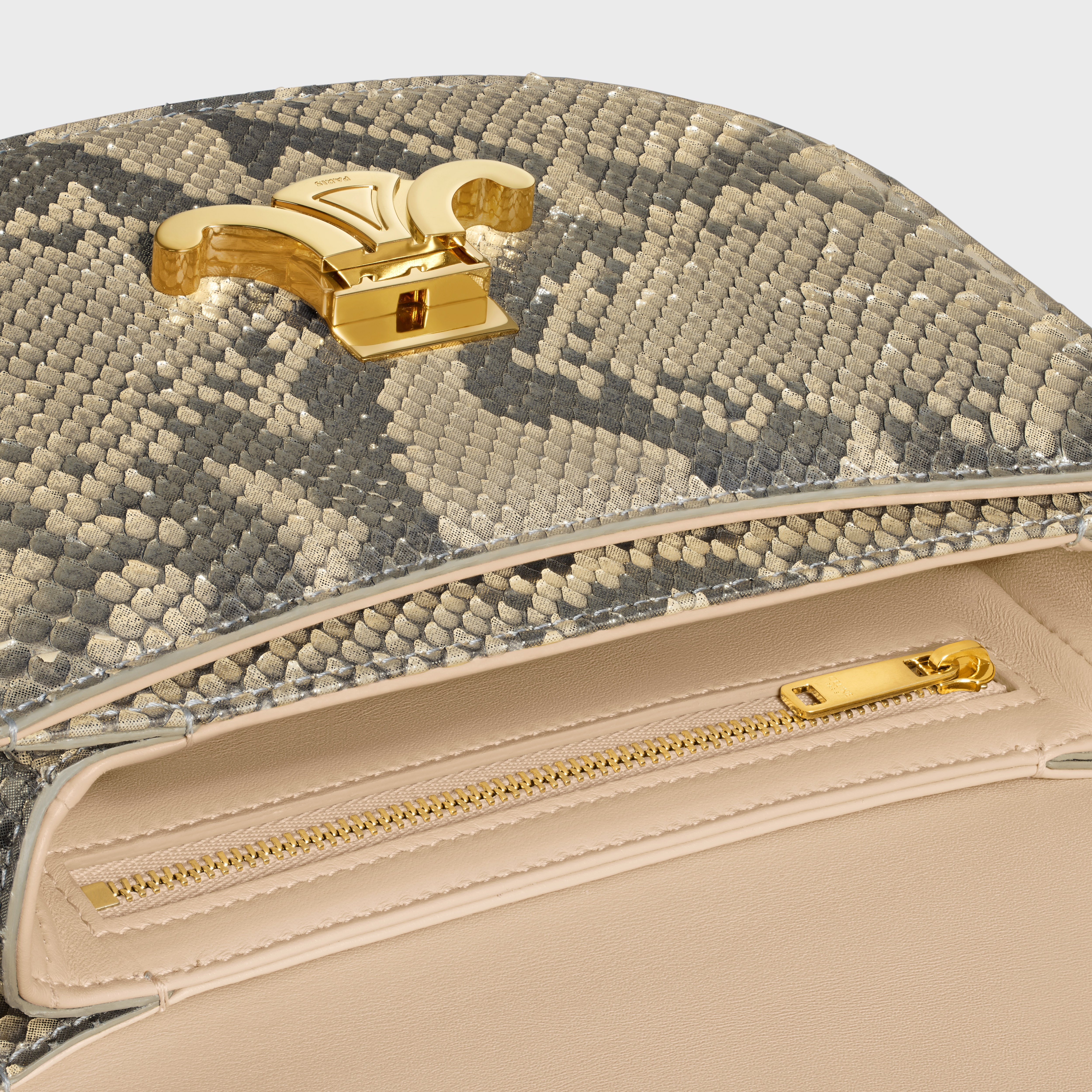 CHAIN BESACE CLEA in pearly python - 4