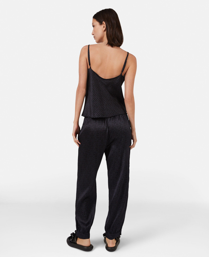 Monogram Print Silk Joggers 3