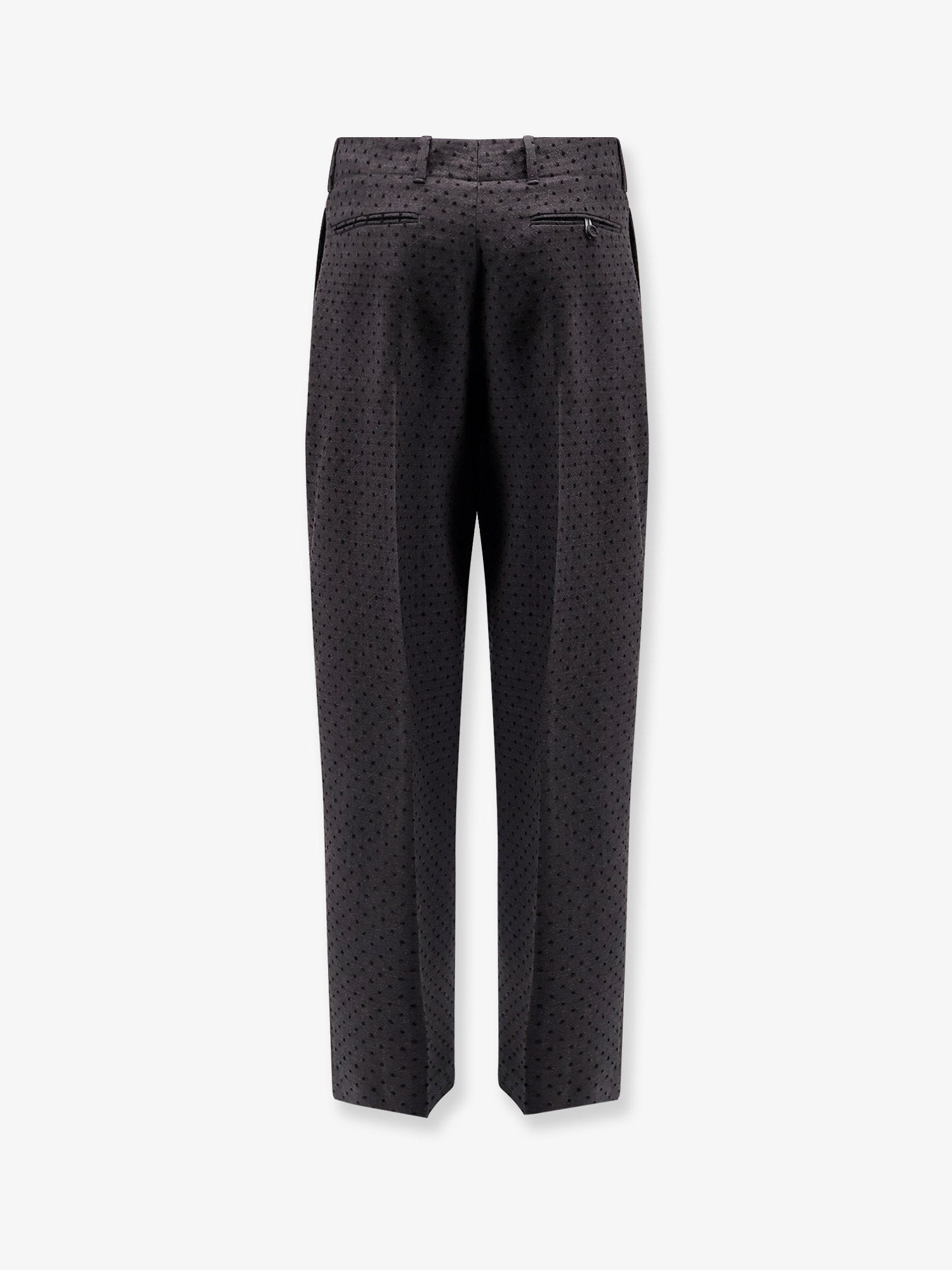 Dior Men Polka-Dots Virgin Wool And Alpaca Jacquard Trousers - 2