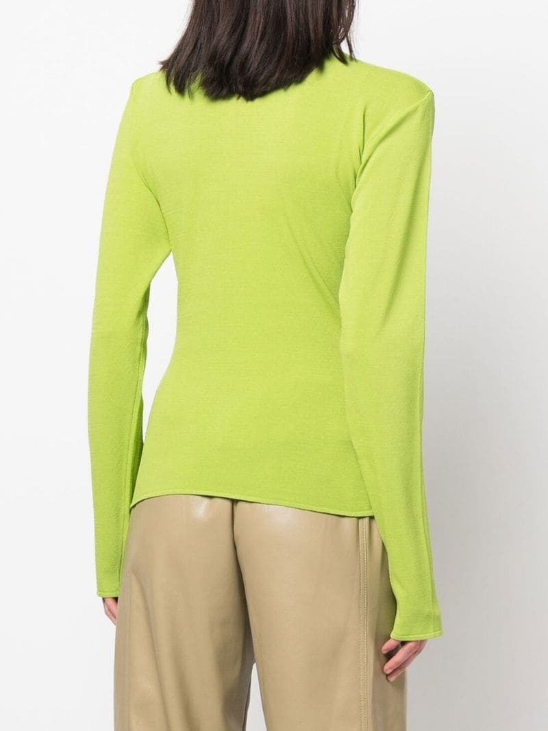 cut-out knitted jumper - 5