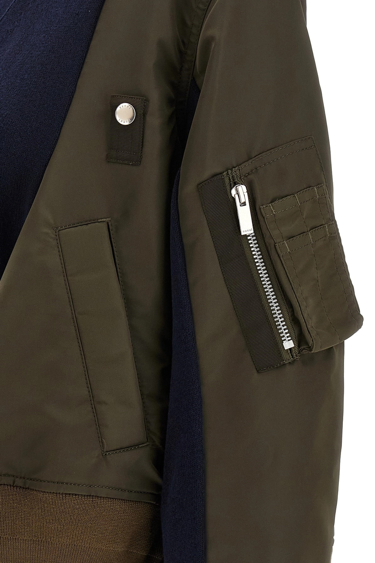 Nylon insert cardigan - 4