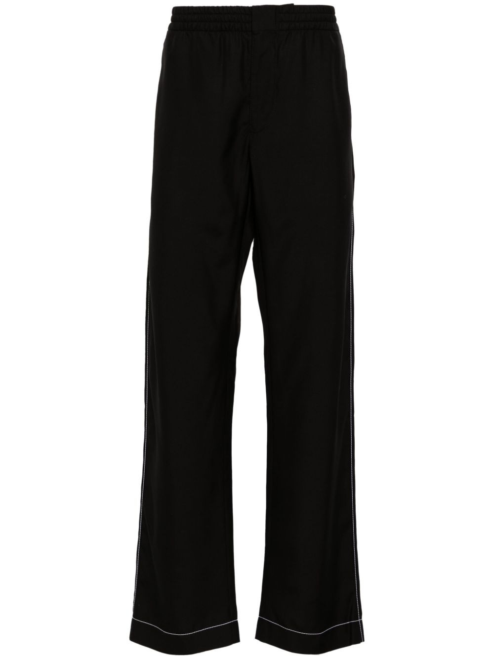 straight silk trousers - 1