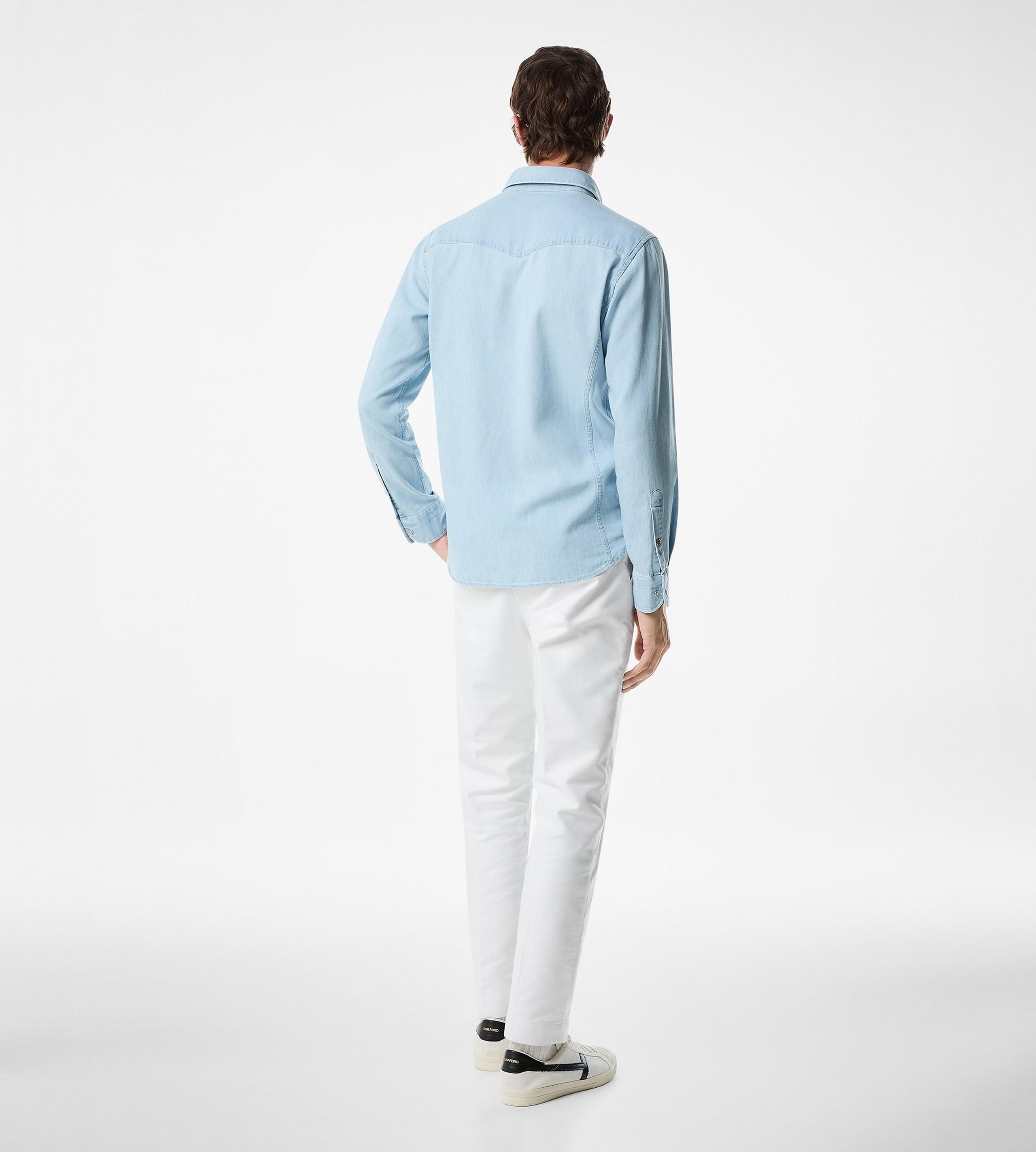 DENIM CHAMBRAY WESTERN SHIRT - 3