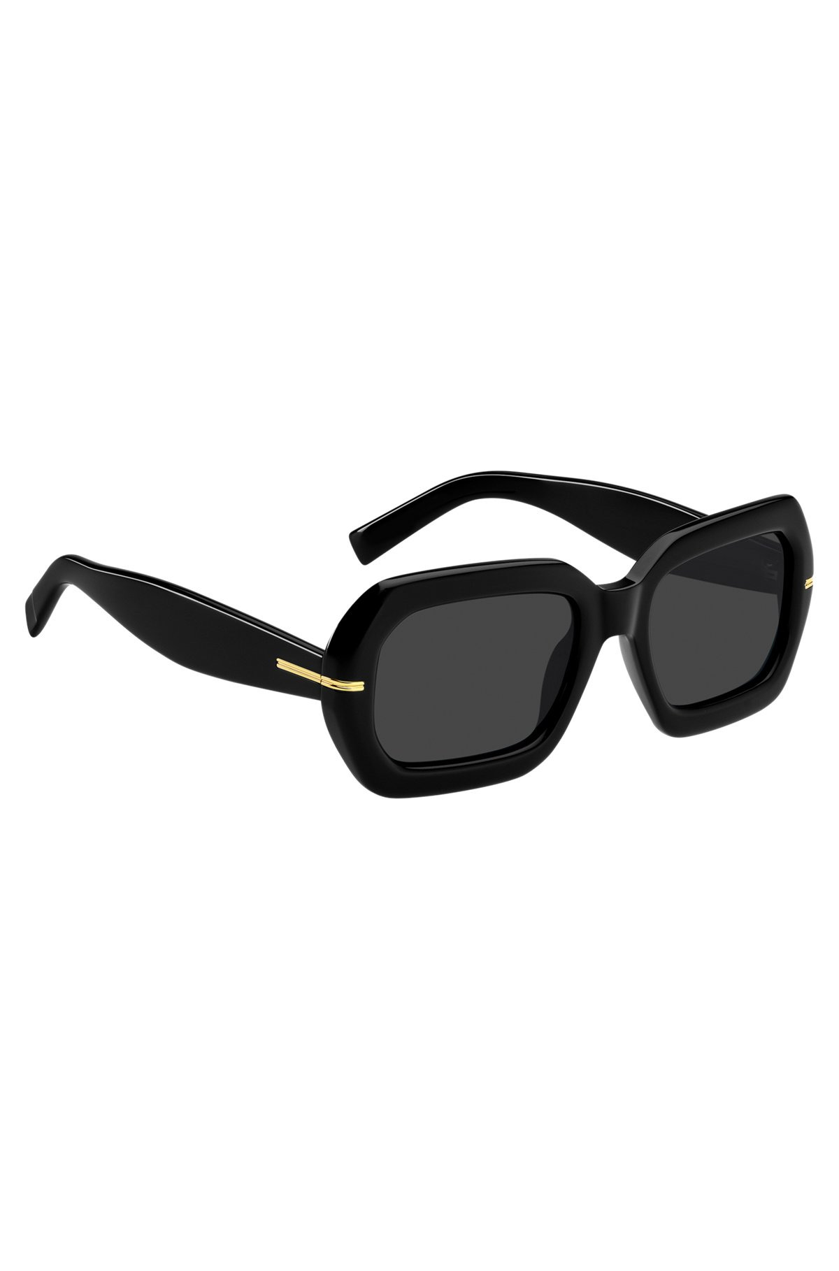 BLACK-ACETATE SUNGLASSES WITH GOLD-TONE HINGES - 4