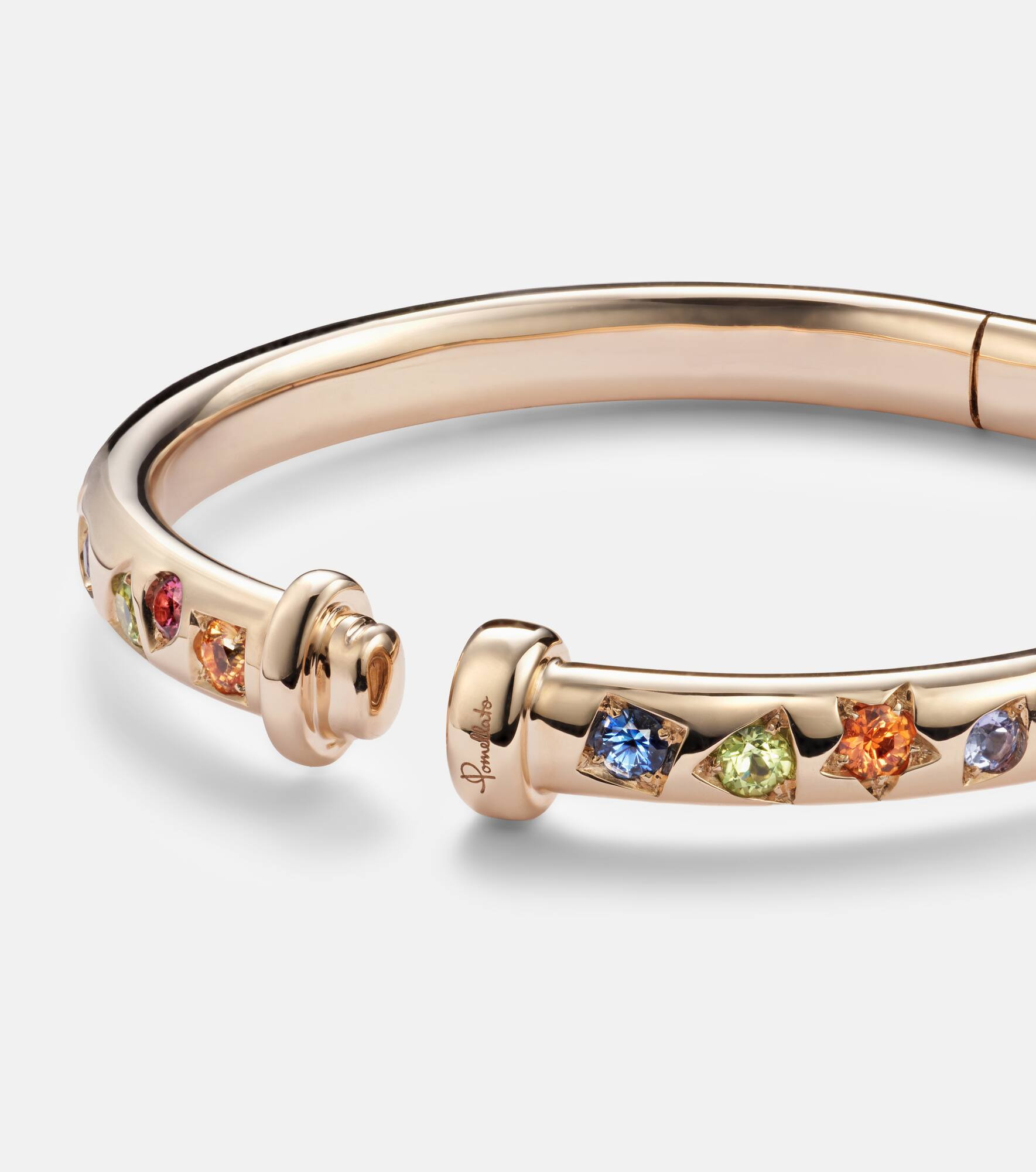 Iconica 18kt rose gold chain bracelet with gemstones - 5