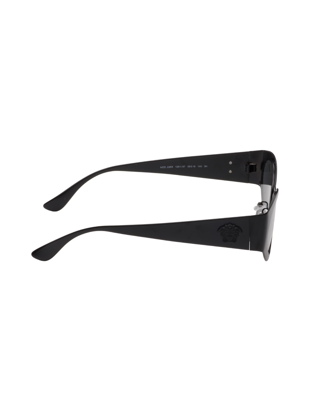 Black 'La Medusa' Oval Sunglasses - 2