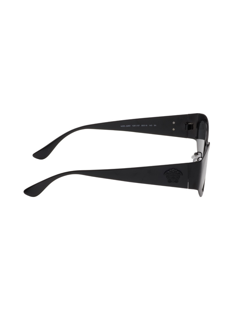 VERSACE Black 'La Medusa' Oval Sunglasses outlook