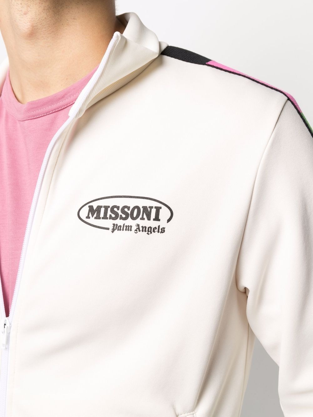 x Missoni Sport logo print contrast trim track jacket - 6