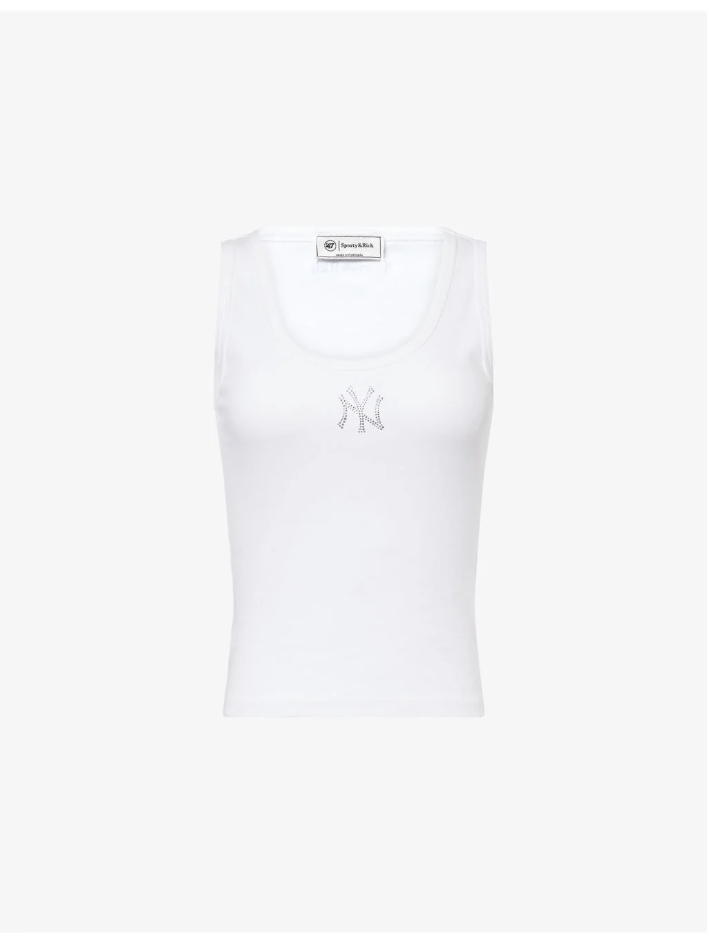 Sporty & Rich for '47 x The New York Yankees Krystal Cropped Cotton-Jersey Tank Top - 1