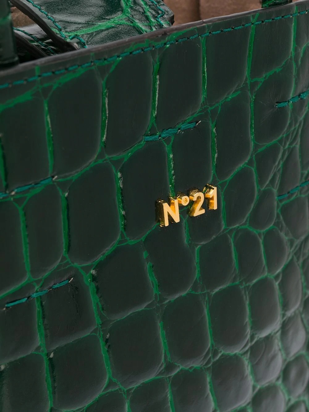 Nano Crocodile-Effect Logo Shopper - 4