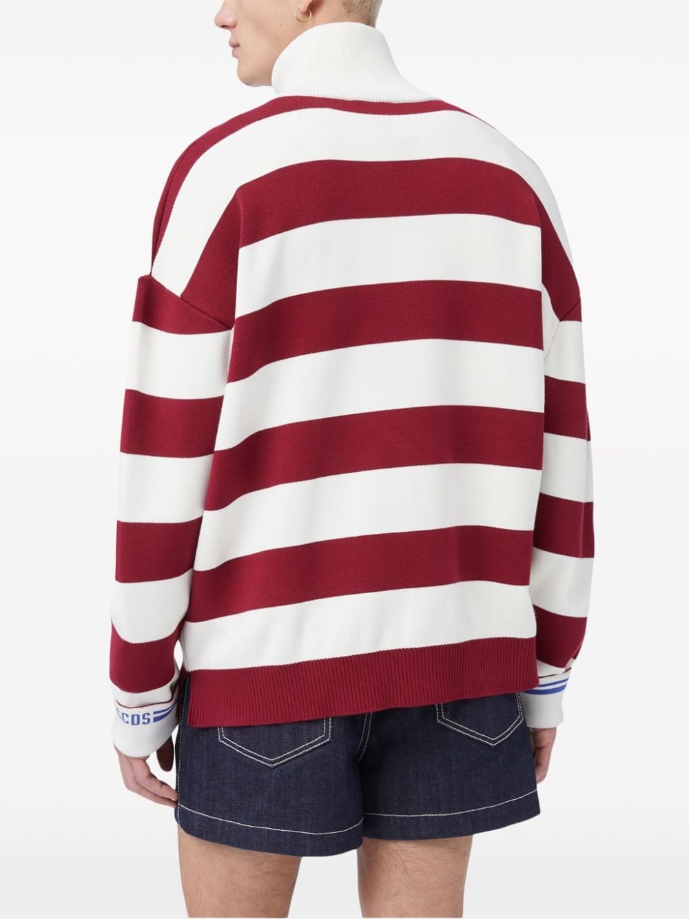 striped half-zip sweatshirt - 4