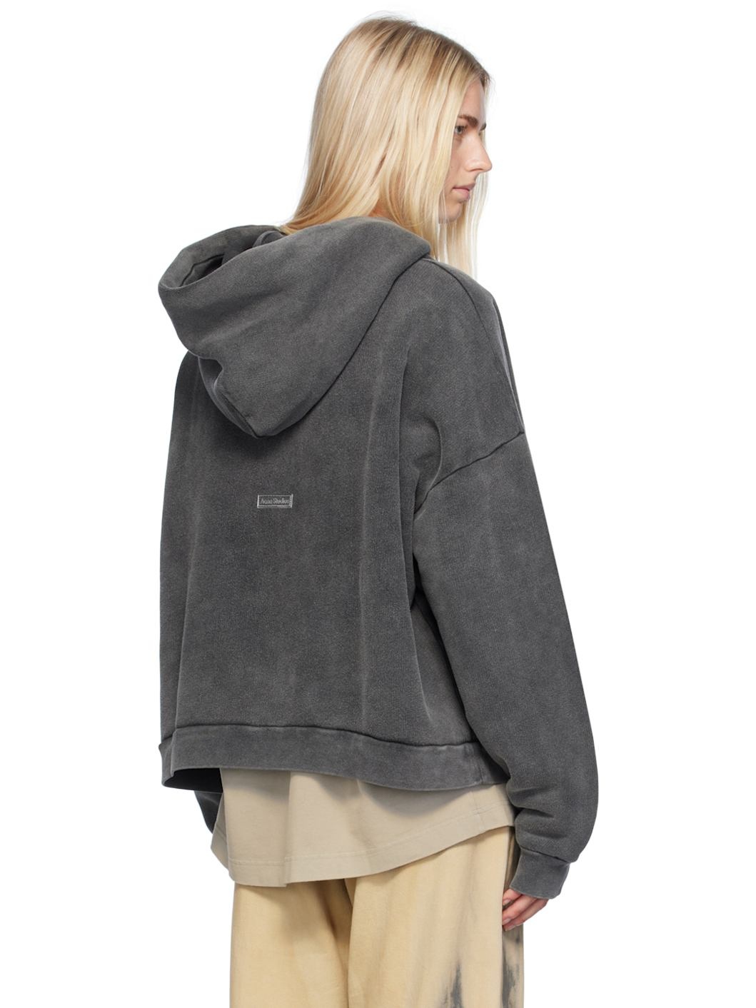 Black Garment-Dyed Hoodie - 3