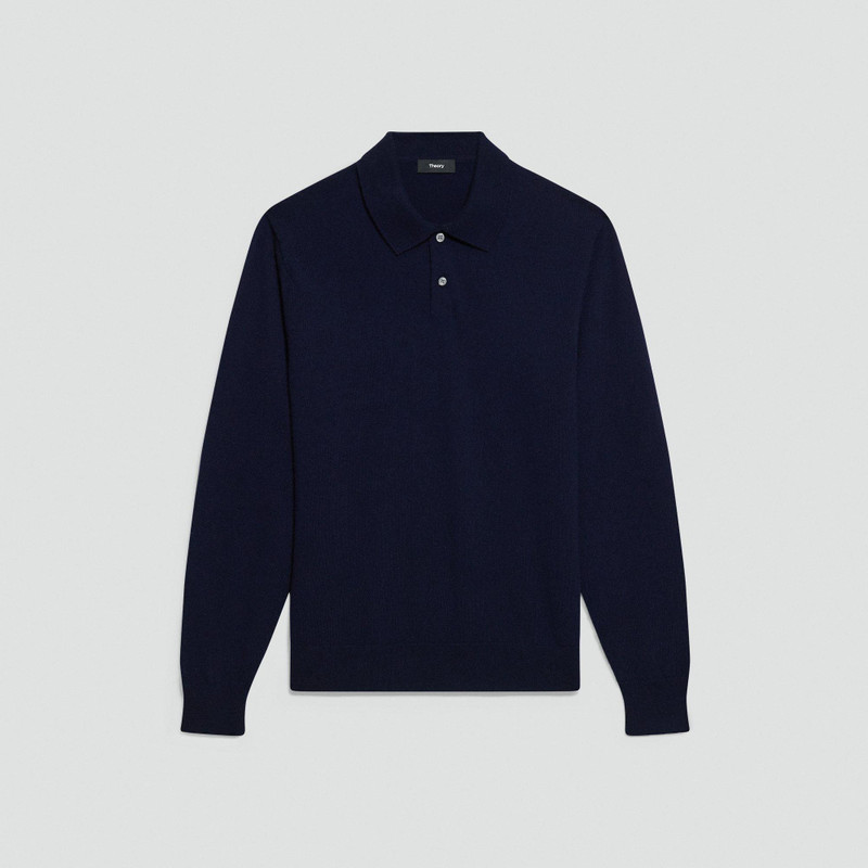 Goris Long-Sleeve Polo Shirt in Cashmere 1