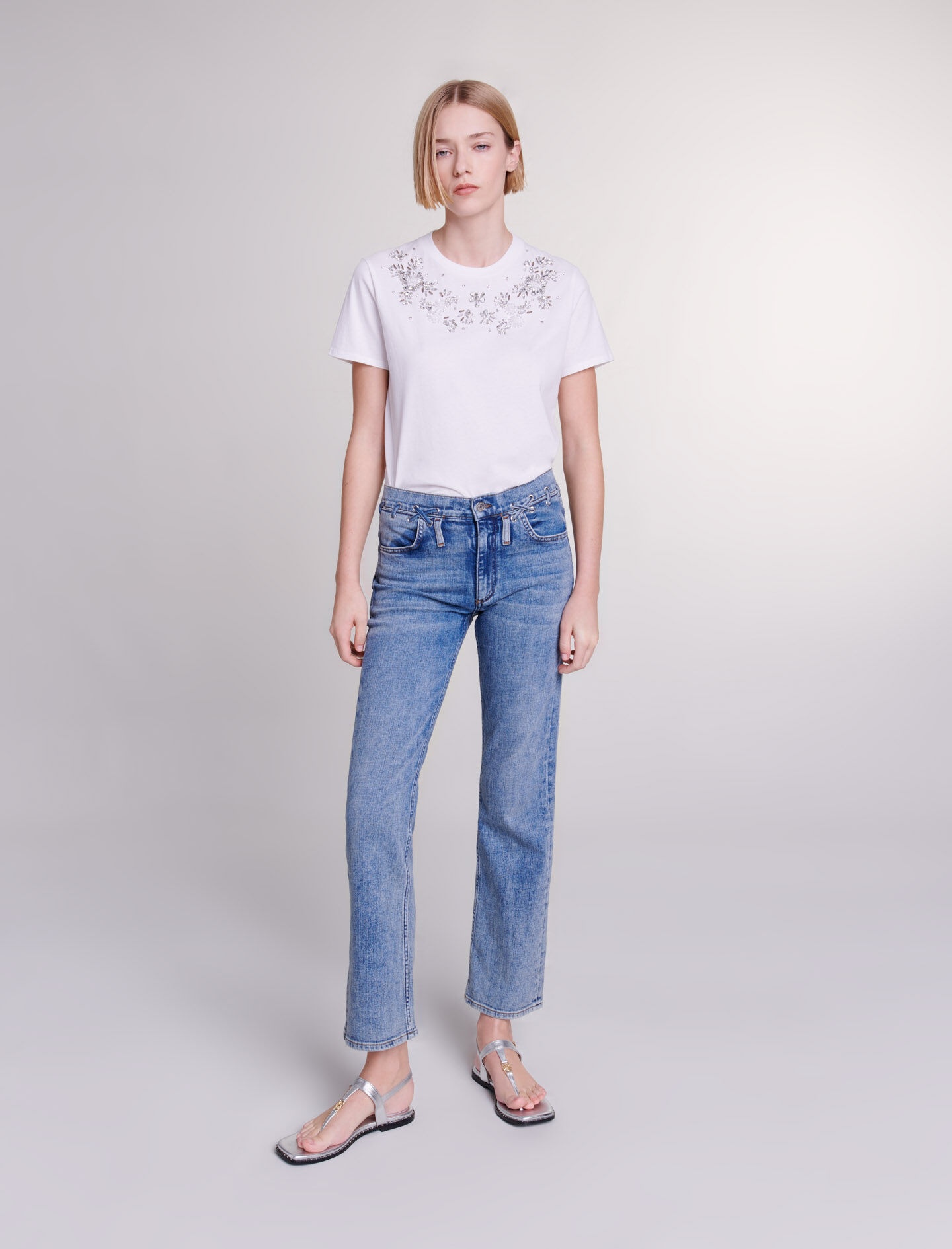 Jeans with braided details - 2