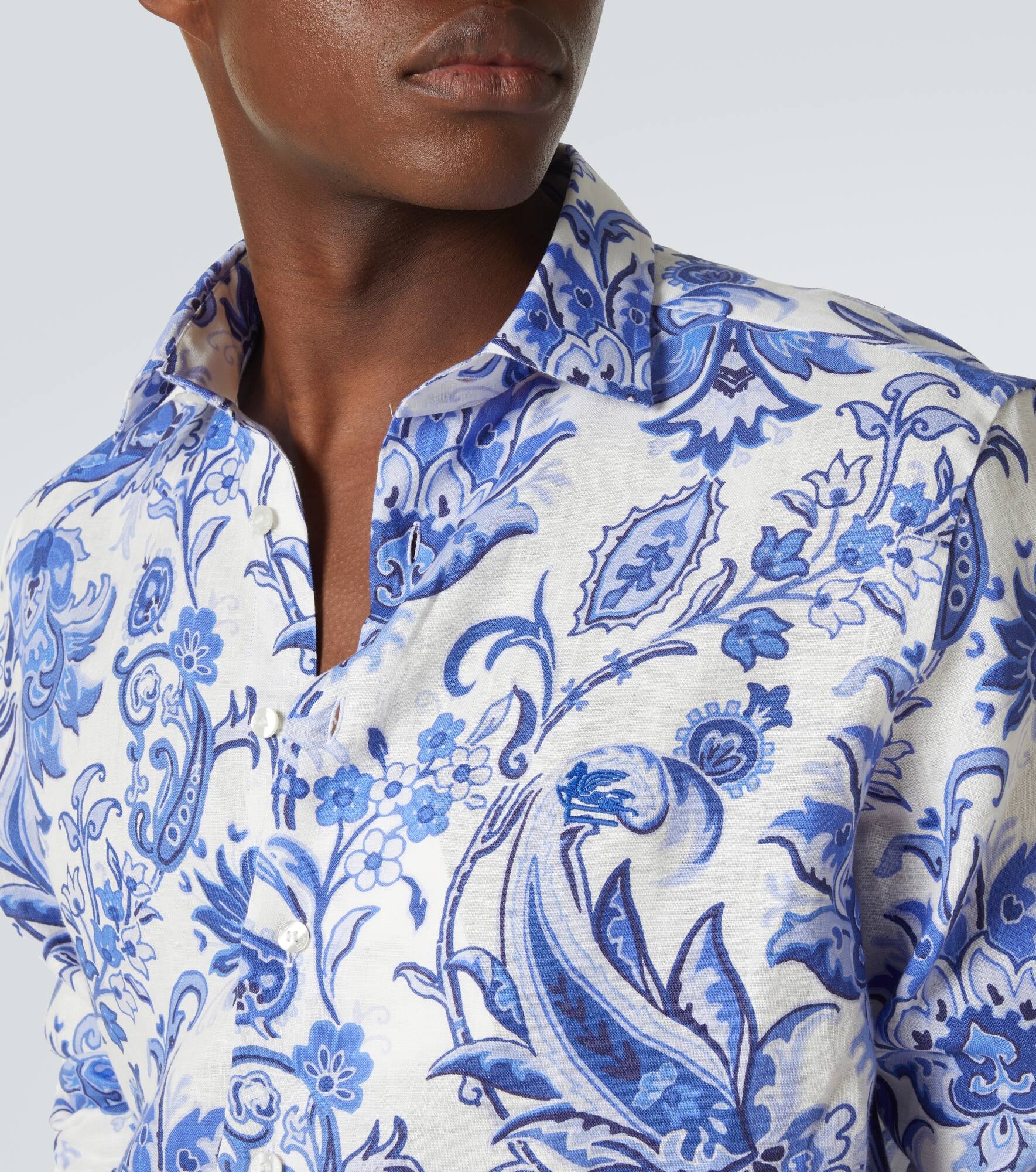 Roma printed linen shirt - 6